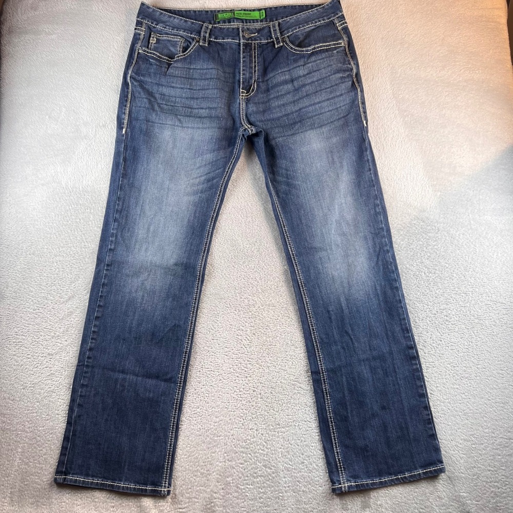 Rock and Roll Cowboy Mens Pistol Straight Leg Jeans Dark Wash M1P3473 38x34